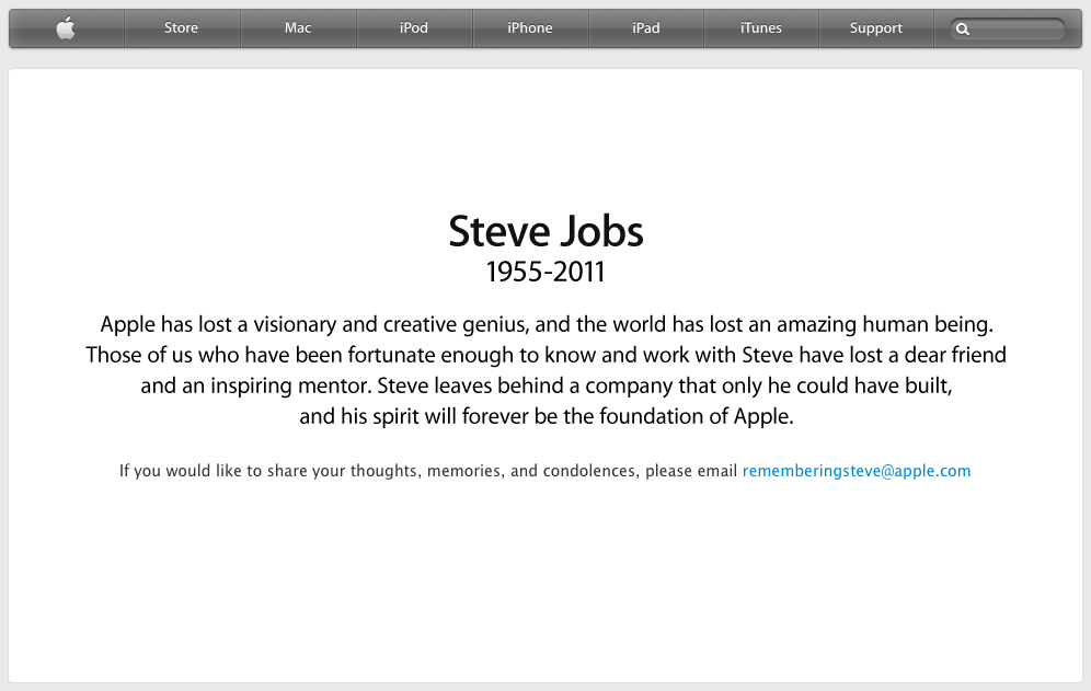 Thank you, Steve Jobs.. R.I.P.