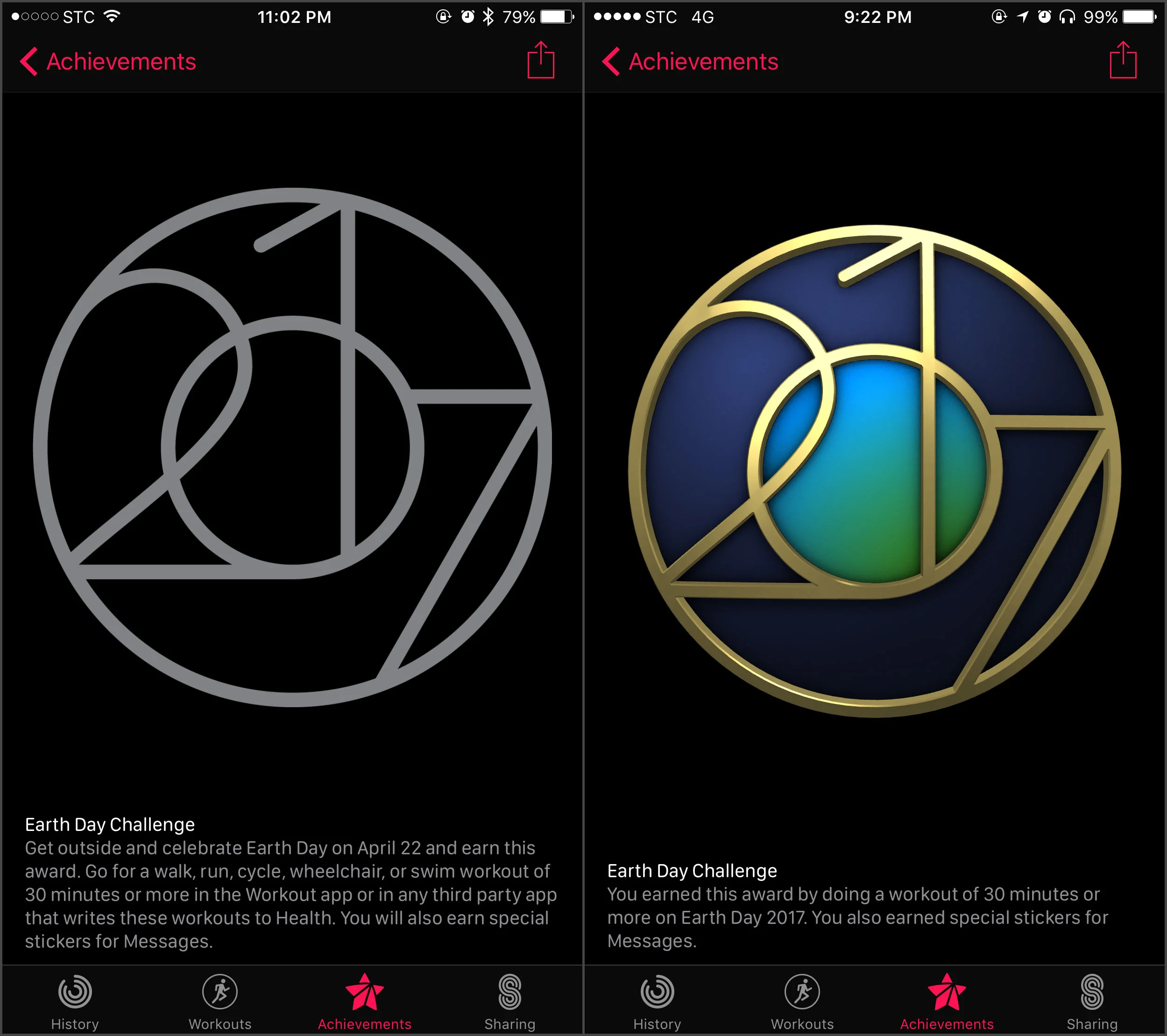 iPhone screenshots (click to enlarge).
