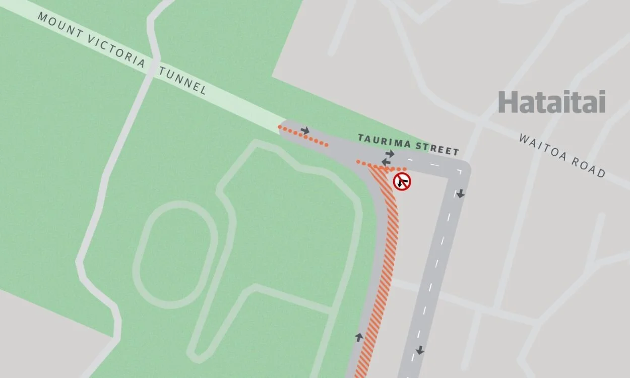 Ruahine Street Footbridge - Traffic Diversion