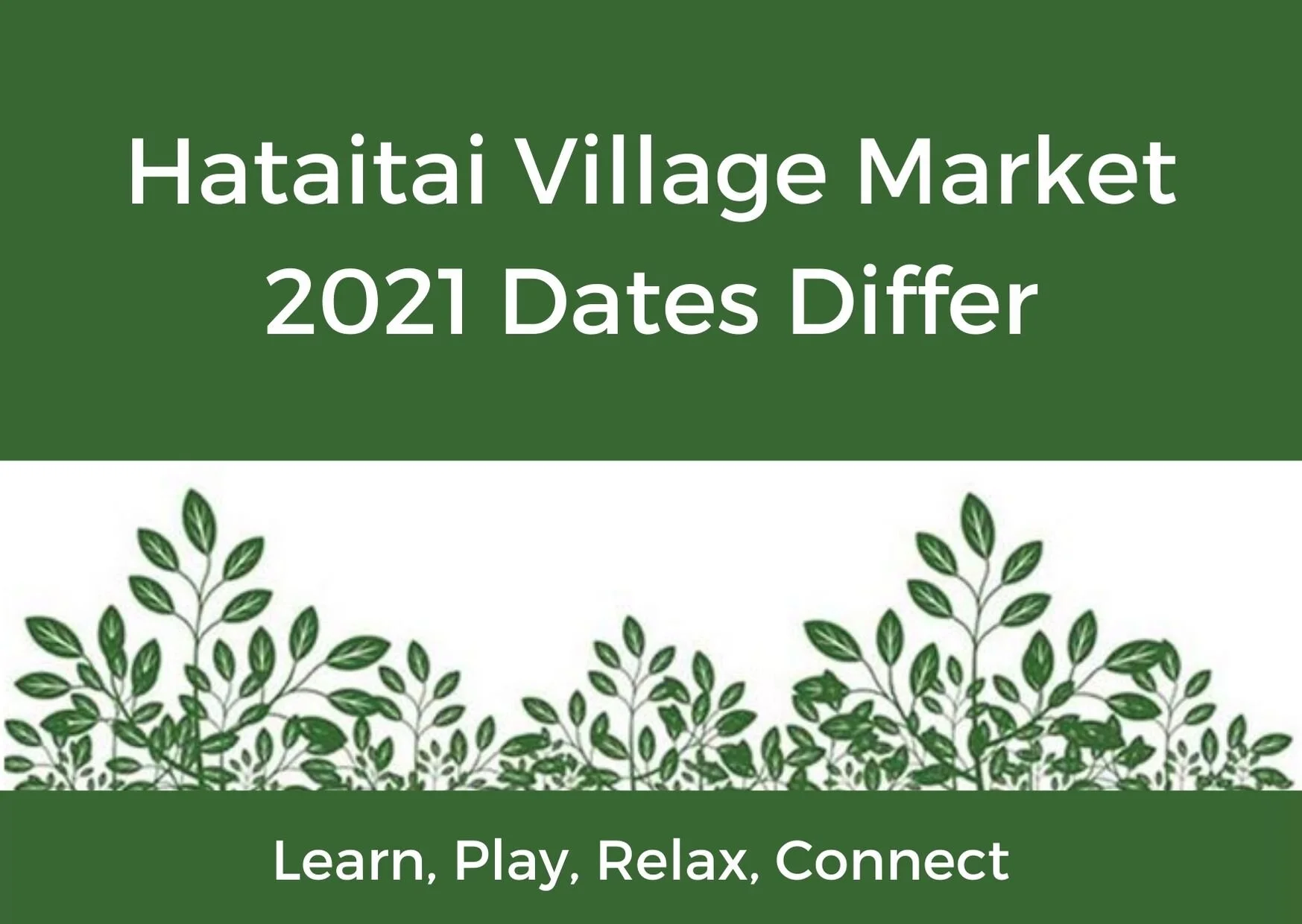 Market Dates for 2021