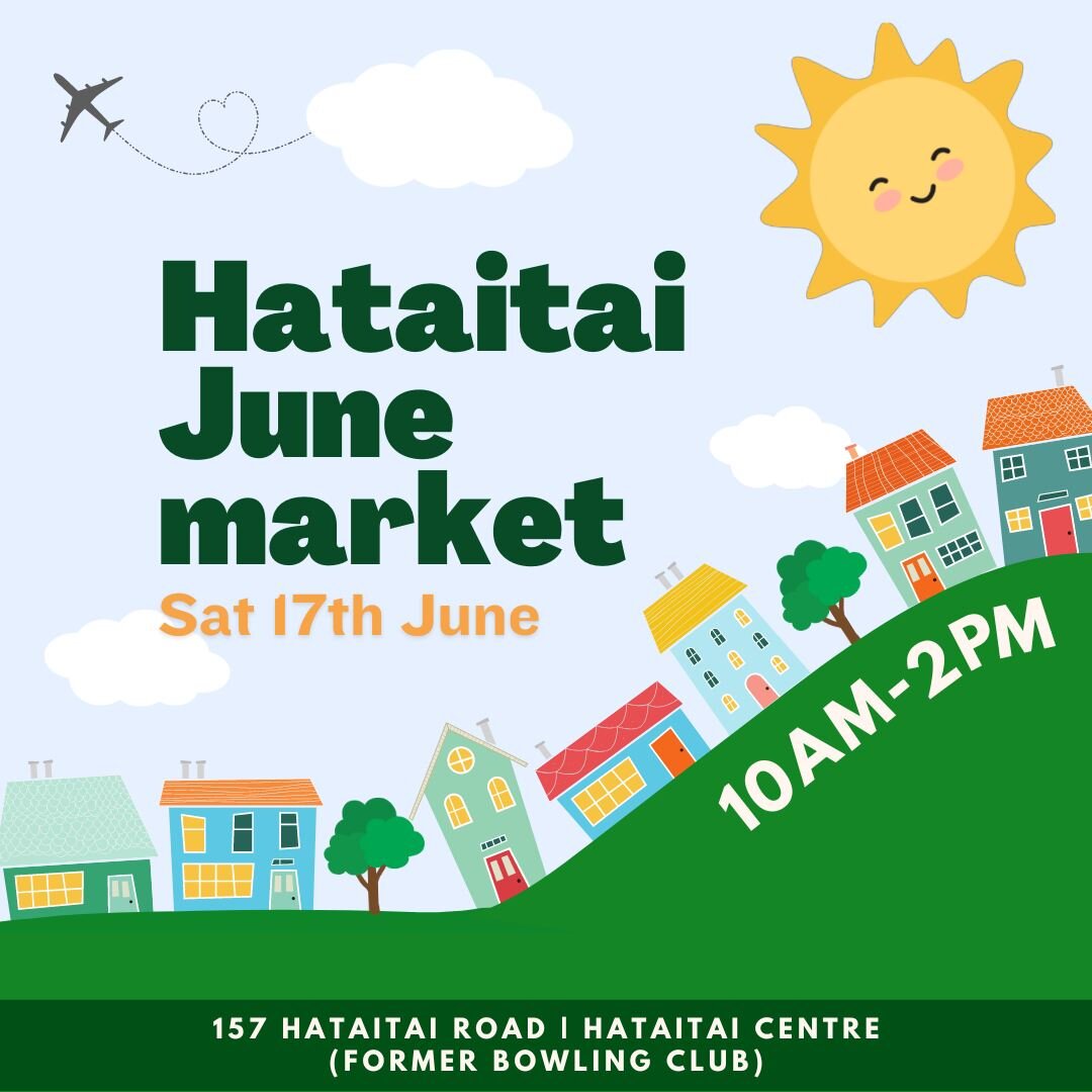 It's that time again! Our Village Market is on this Saturday. See you at the Hataitai Centre (former Bowling Club) from 10am-2pm