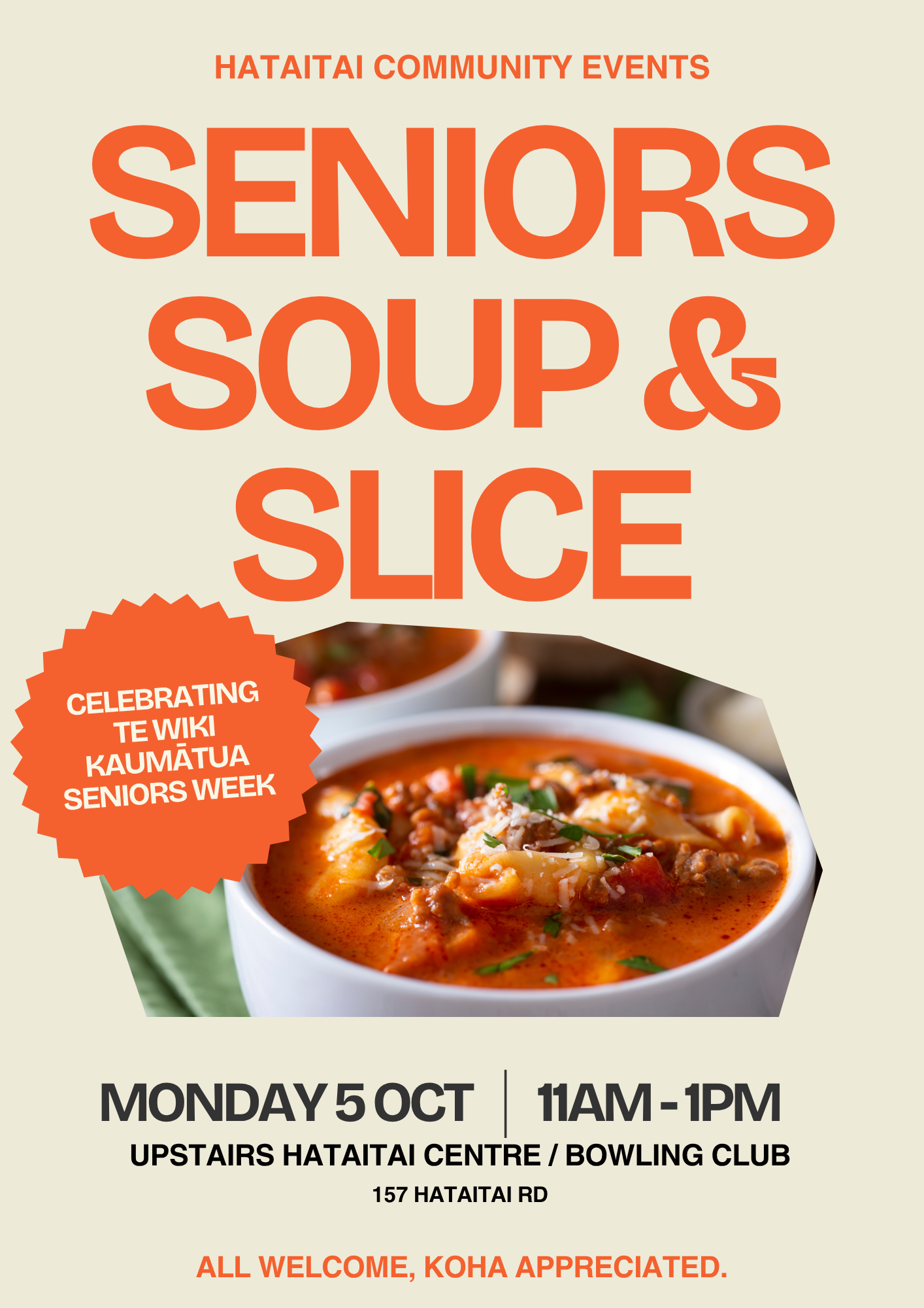 Seniors Soup and Slice
