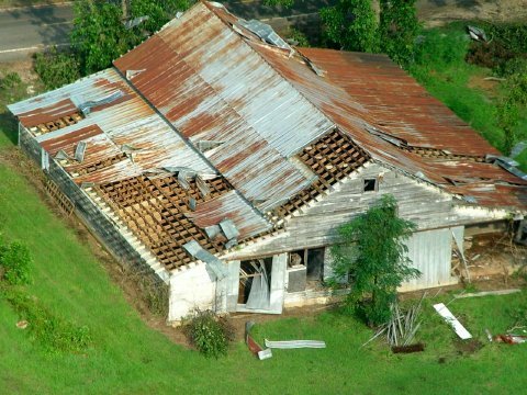 Just after the Tornado did it damage