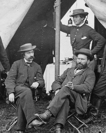 Only possible photograph of Kate Warne (standing in background - image is in public domain)