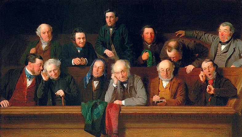 "The Jury" by John Morgan, 1861 (image is in the public domain)