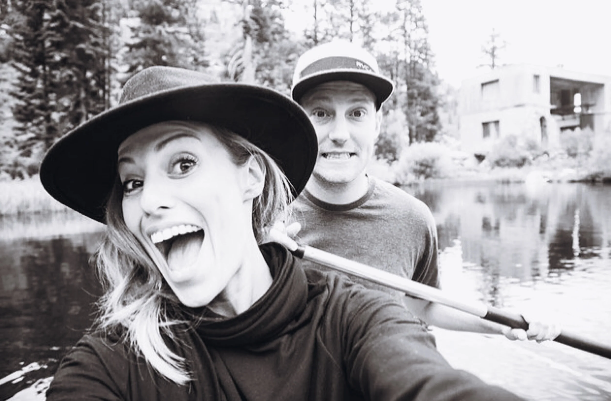 Austin + I canoeing to our next location.