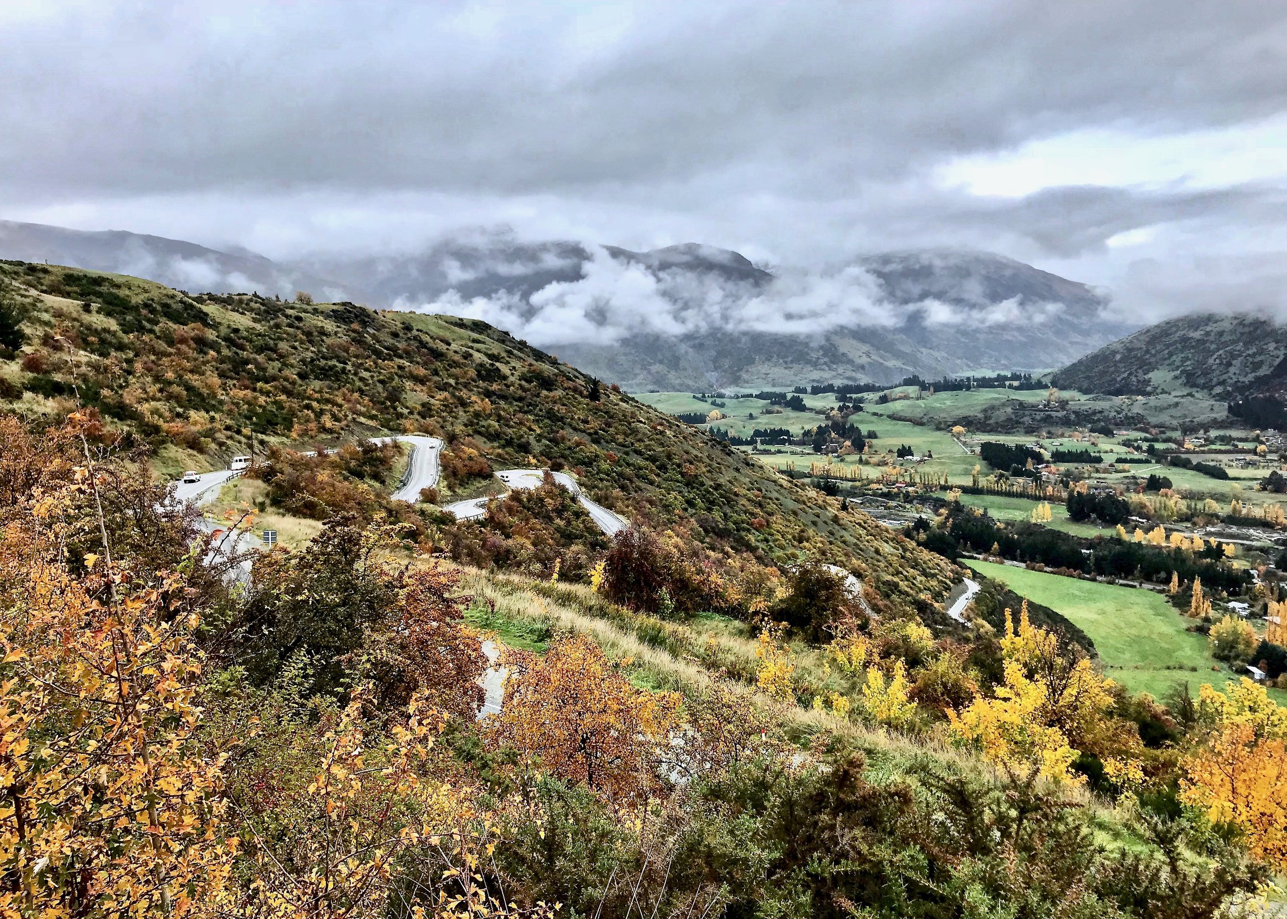 A few of the switchbacks winding up Crown Range