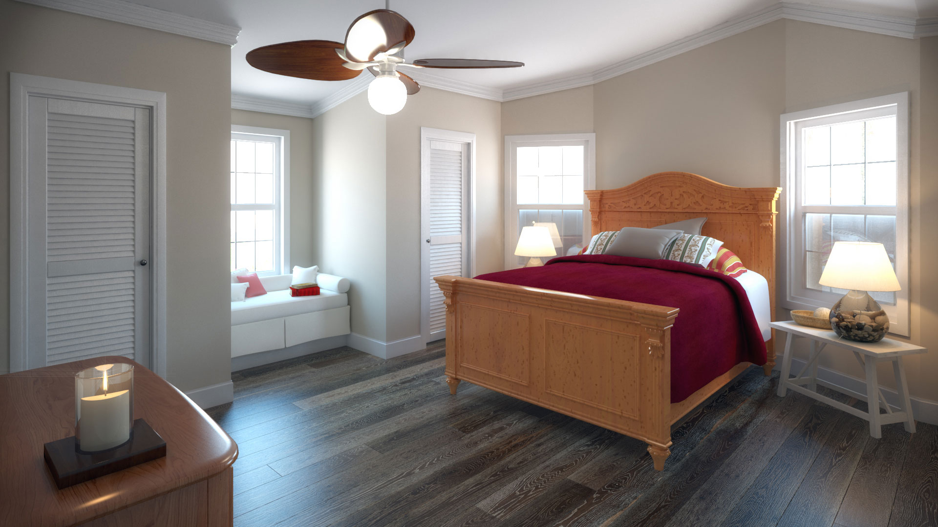 Manufactured Home Interior Bedroom Rendering