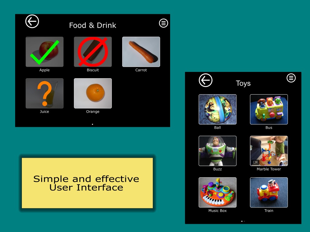 Simple, intuitive user interface