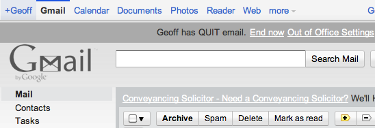 Quitting email. 2 weeks later.