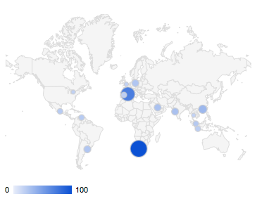 'Whatsapp' searches by city