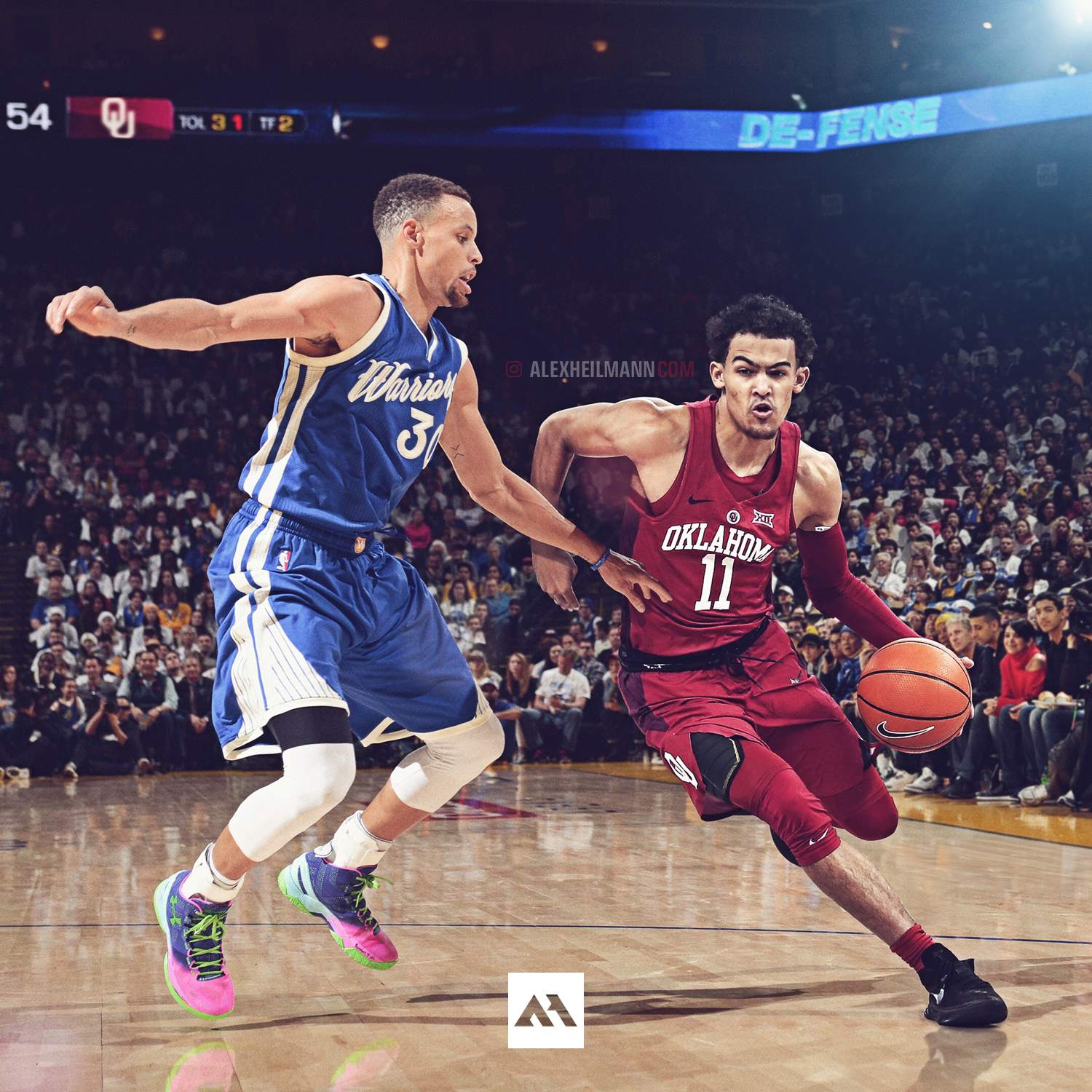  Trae Young v Steph Curry 