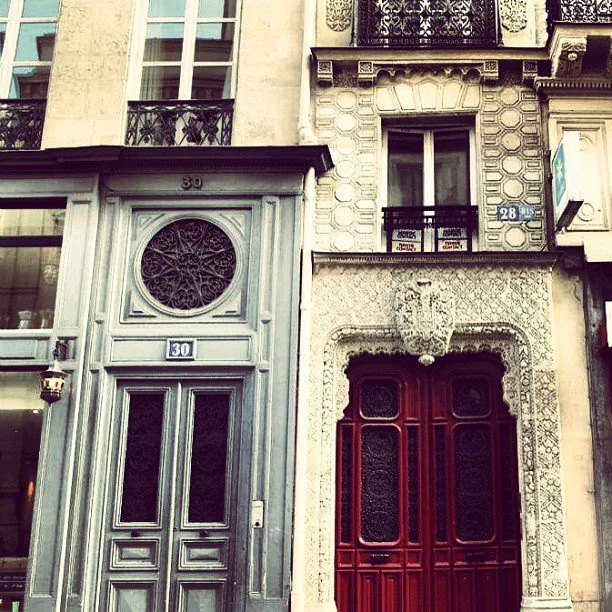 Doors in the Opera District in Paris. (2012)
