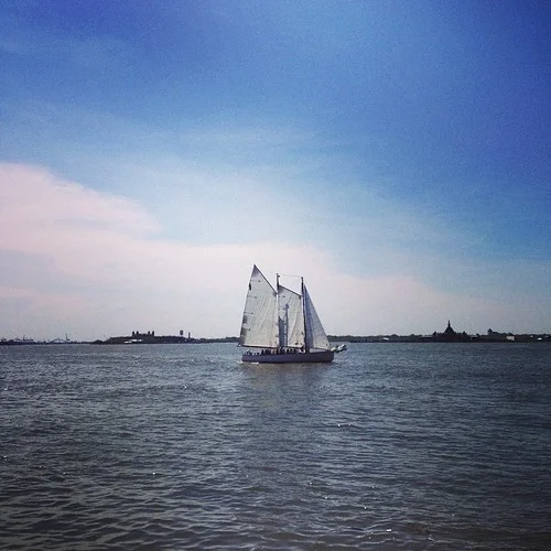 Sailboat, NY Harbor, NYC, by Kari Hansbarger
