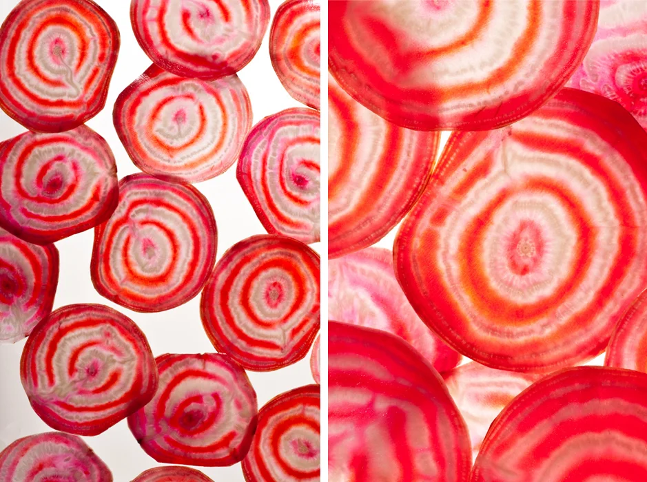 chioggia beets slices