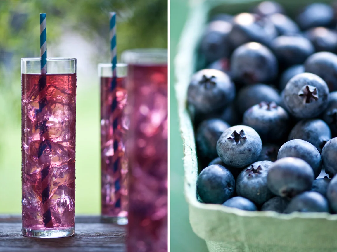 blueberries and blueberry drinks