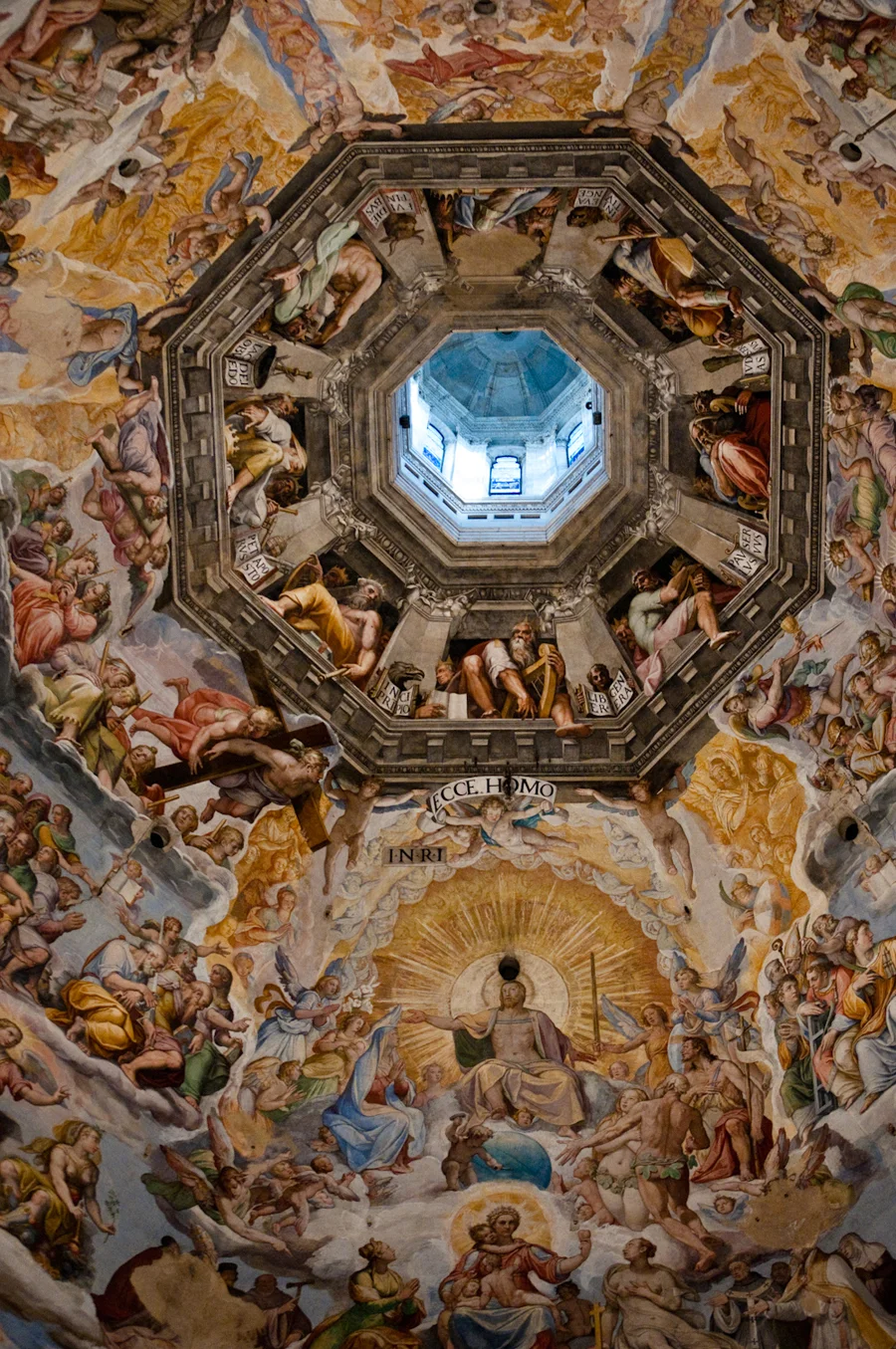 This fresco on the dome's interior depicts the Last Judgment, completed in 1579.