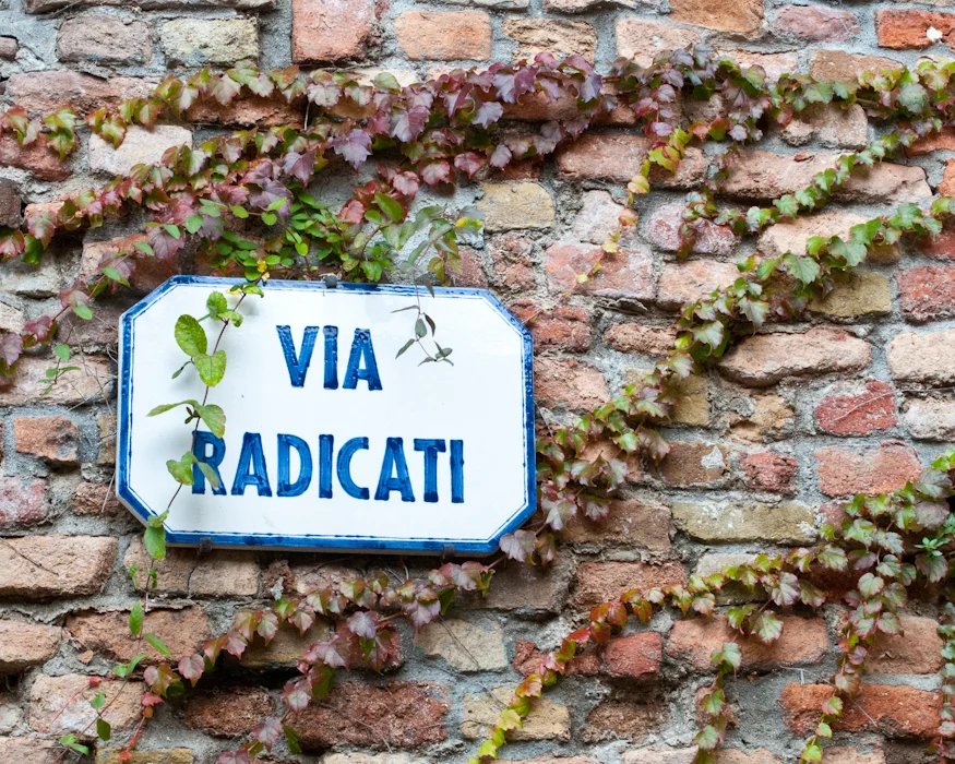 Cocconato street sign.