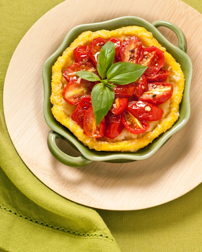 Polenta Tarts with Honey Roasted Tomatoes — Beth Dunham