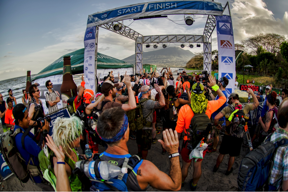 After gear check Josue leads all the Survival Runners in the race rules/oath - "If I get lost, hurt or die it is my own damn fault!" Then these racers are off to who knows what. They are only given the directions to the next checkpoint and challenge. 