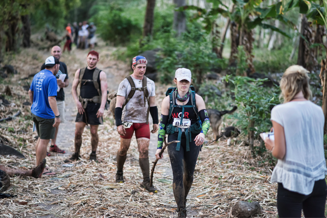 After the leaders headed out to the challenge many other runners made their way off of the volcano into Bonafide looking rough and worn out.