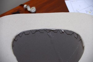 Gluing the tabs
