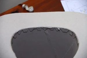Gluing the tabs