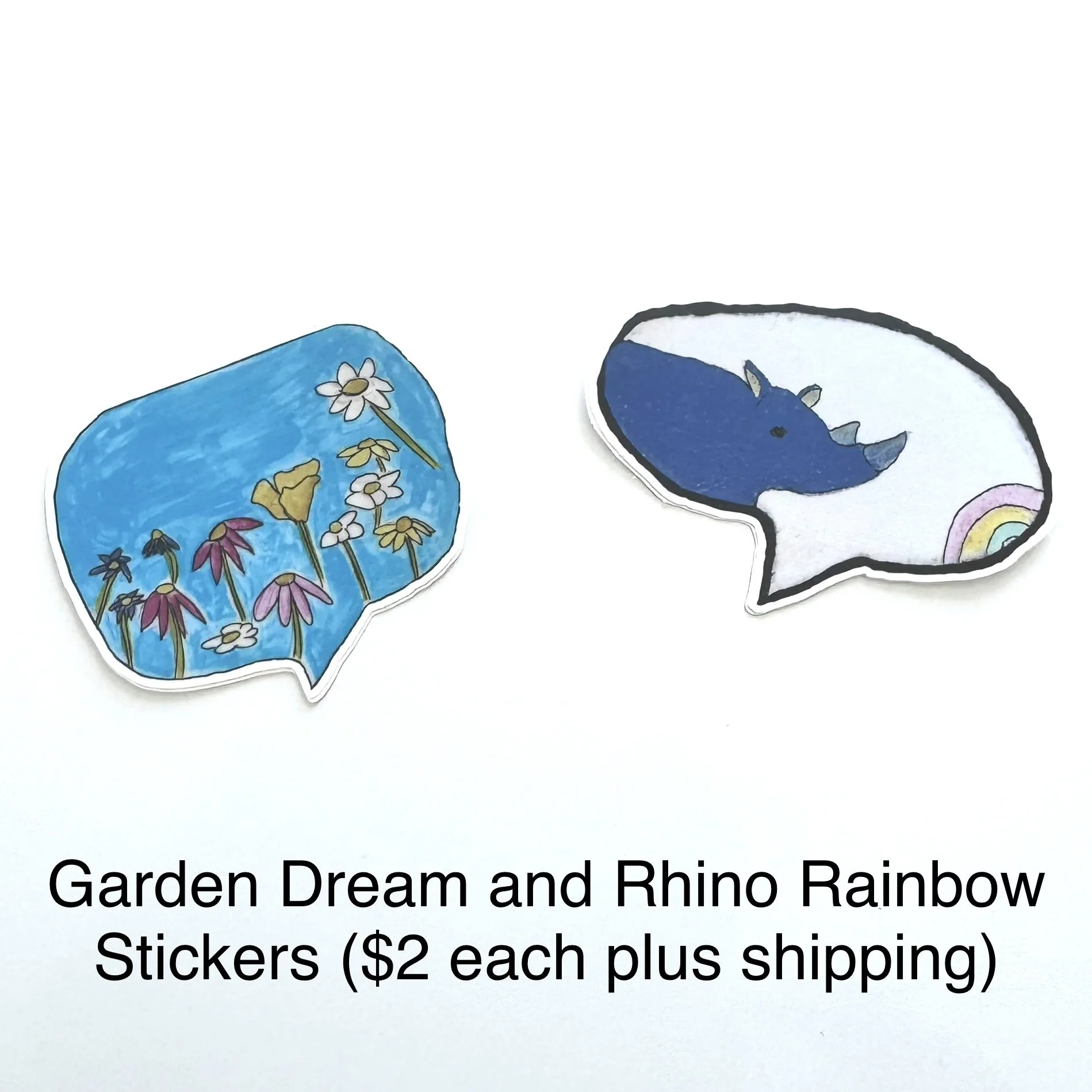 Garden Dream or Rhino Rainbow Sticker