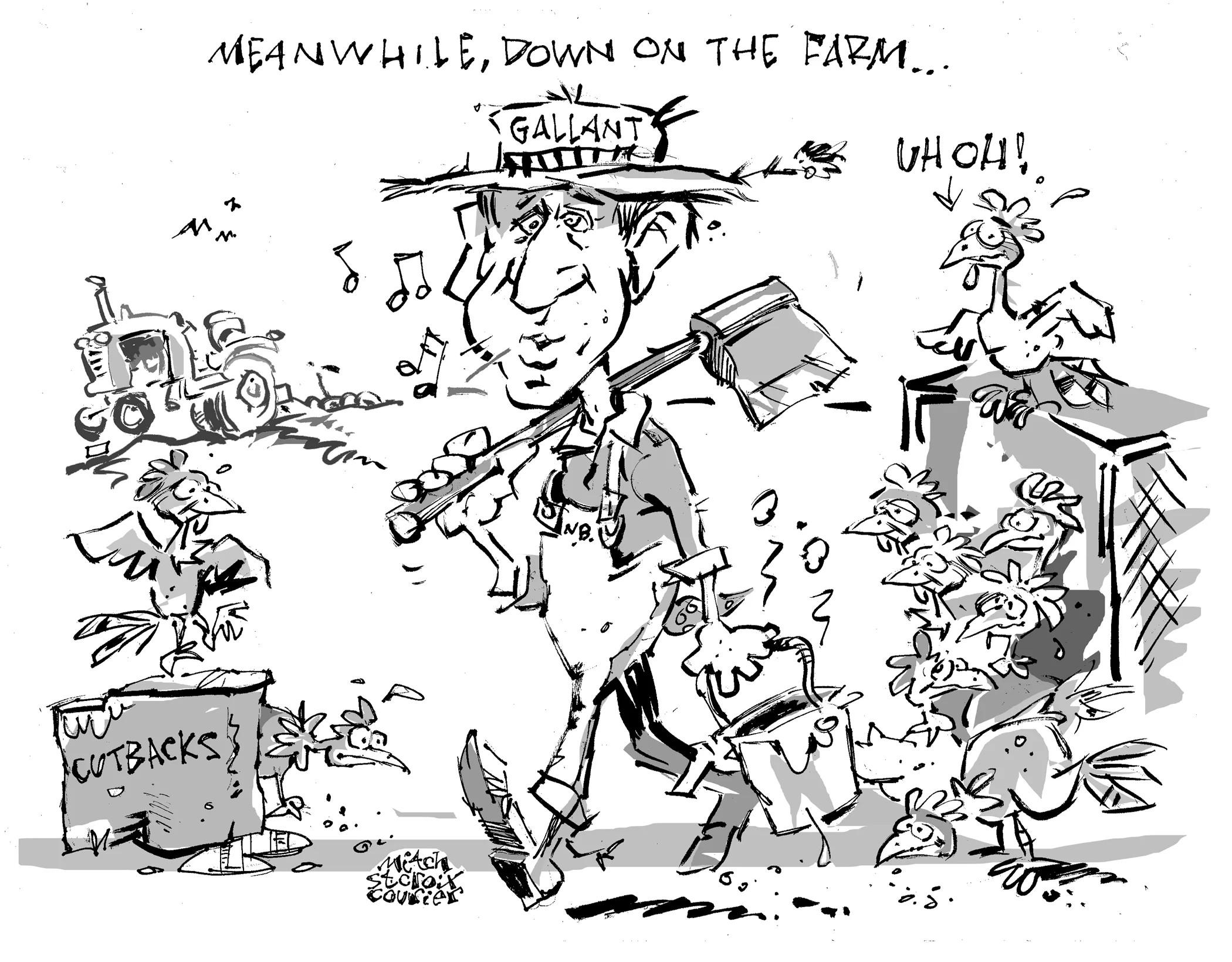 Meanwhile,..down on the farm...