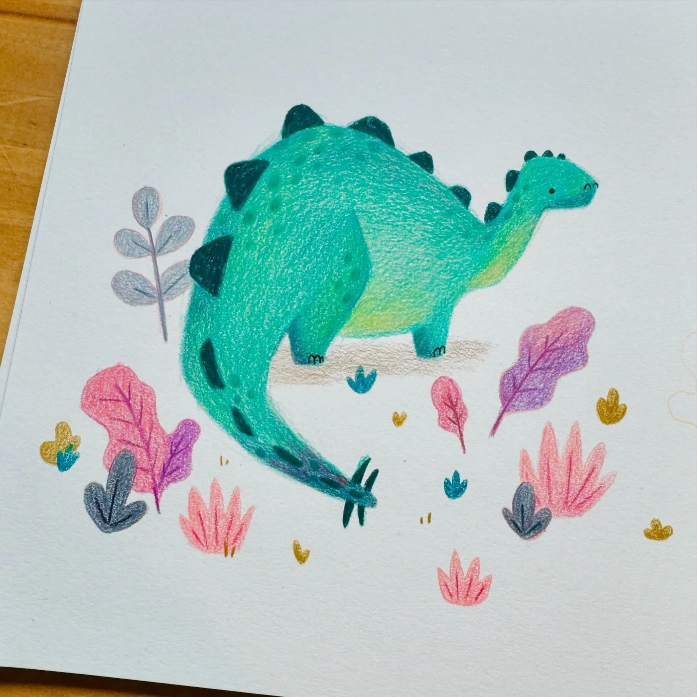 From this weeks live drawing 🦕 Had fun exploring colors on this one. 

I won&rsquo;t be reposting live drawings to my feed any longer as Instagram doesn&rsquo;t love the long format videos. They also aren&rsquo;t easy to download and save to repost 