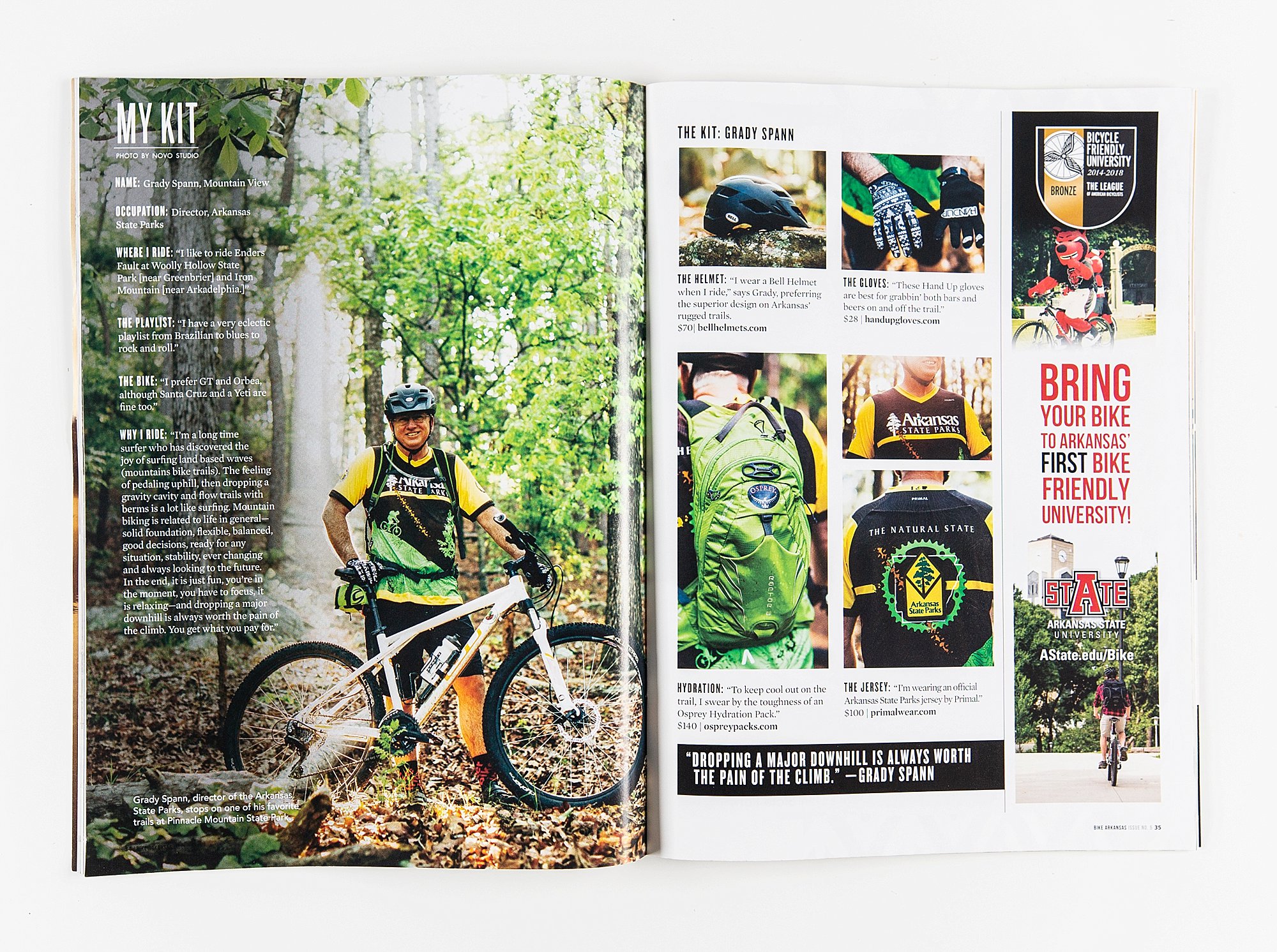 Novo Studio | Bike Arkansas Magazine | Arkansas Wild Magazine | Arkansas Editorial Photography