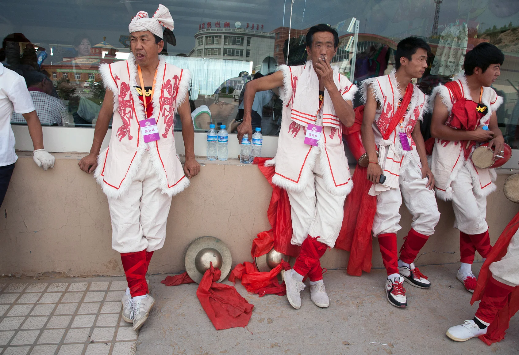 Mongolian Folk Dancers on Break