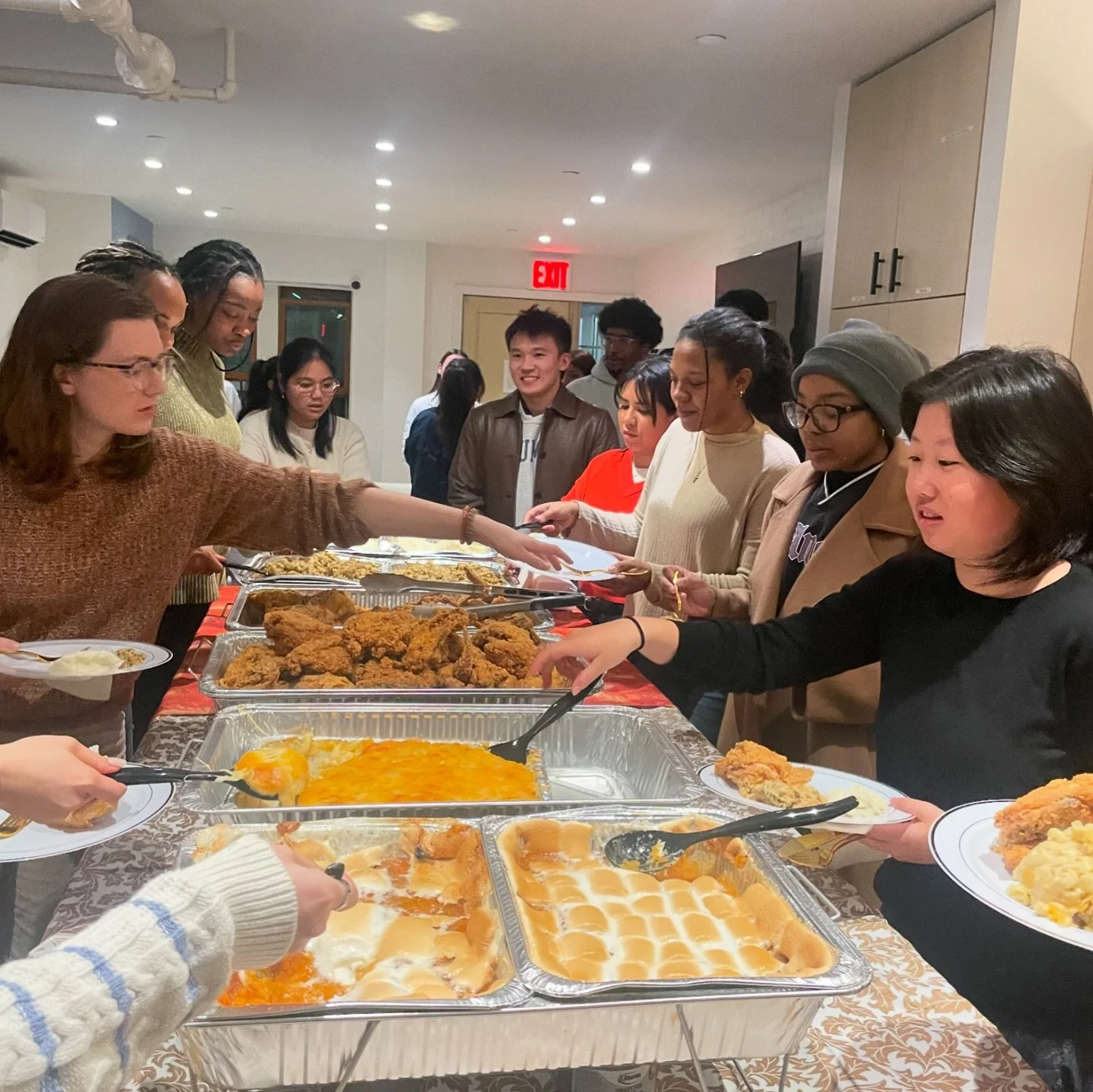 Happy belated Thanksgiving! In honor of this past Thursday being Thanksgiving Day, here are some throwback photos from our Friendsgiving dinner, with dishes cooked by students from each Bible course! 

Also, on Thanksgiving day, students who stayed i
