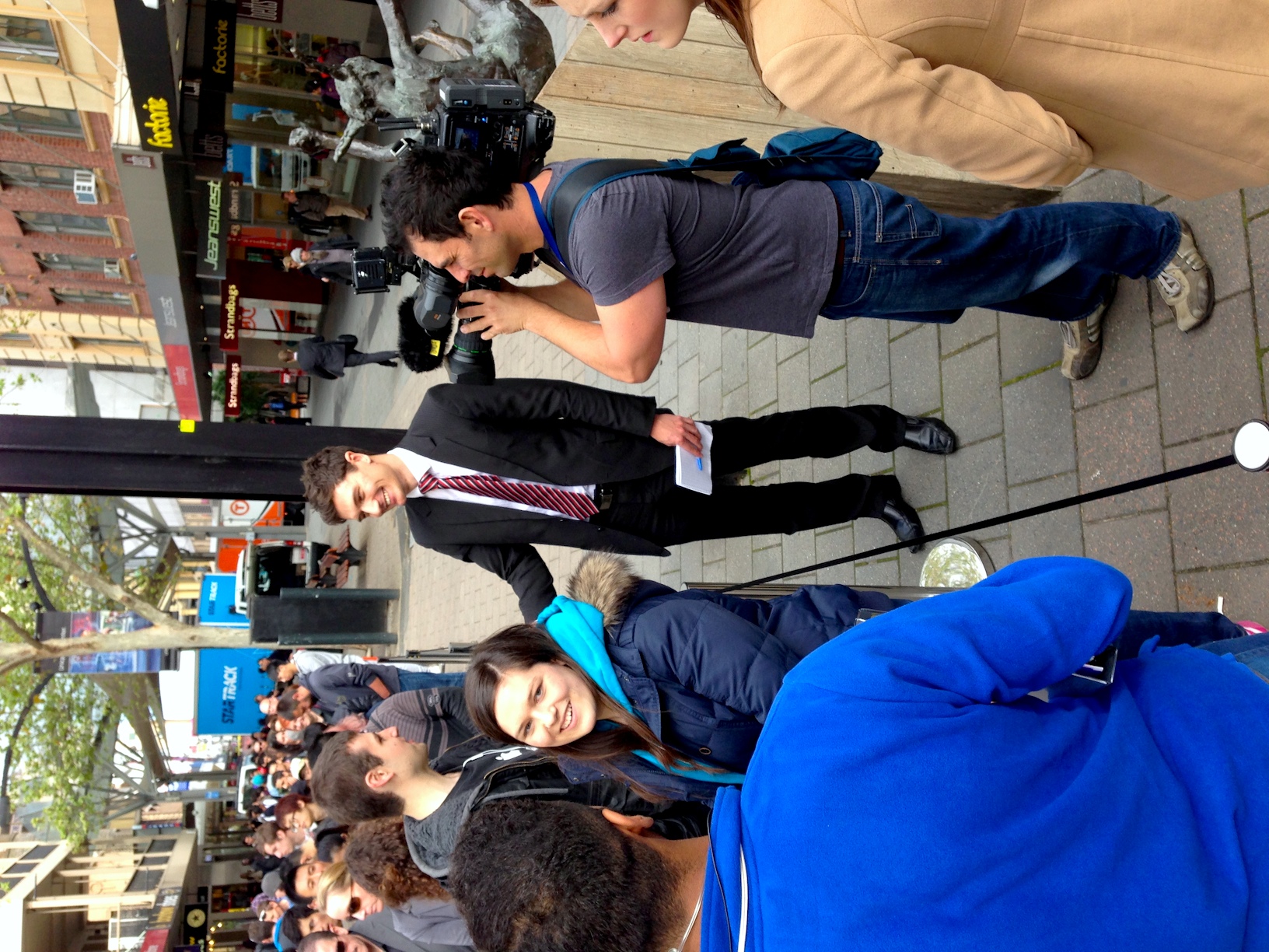 TV crews with their oh so predictable questions