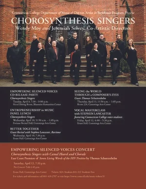 Chorosynthesis Singers Chosen to be in Residence At Connecticut College