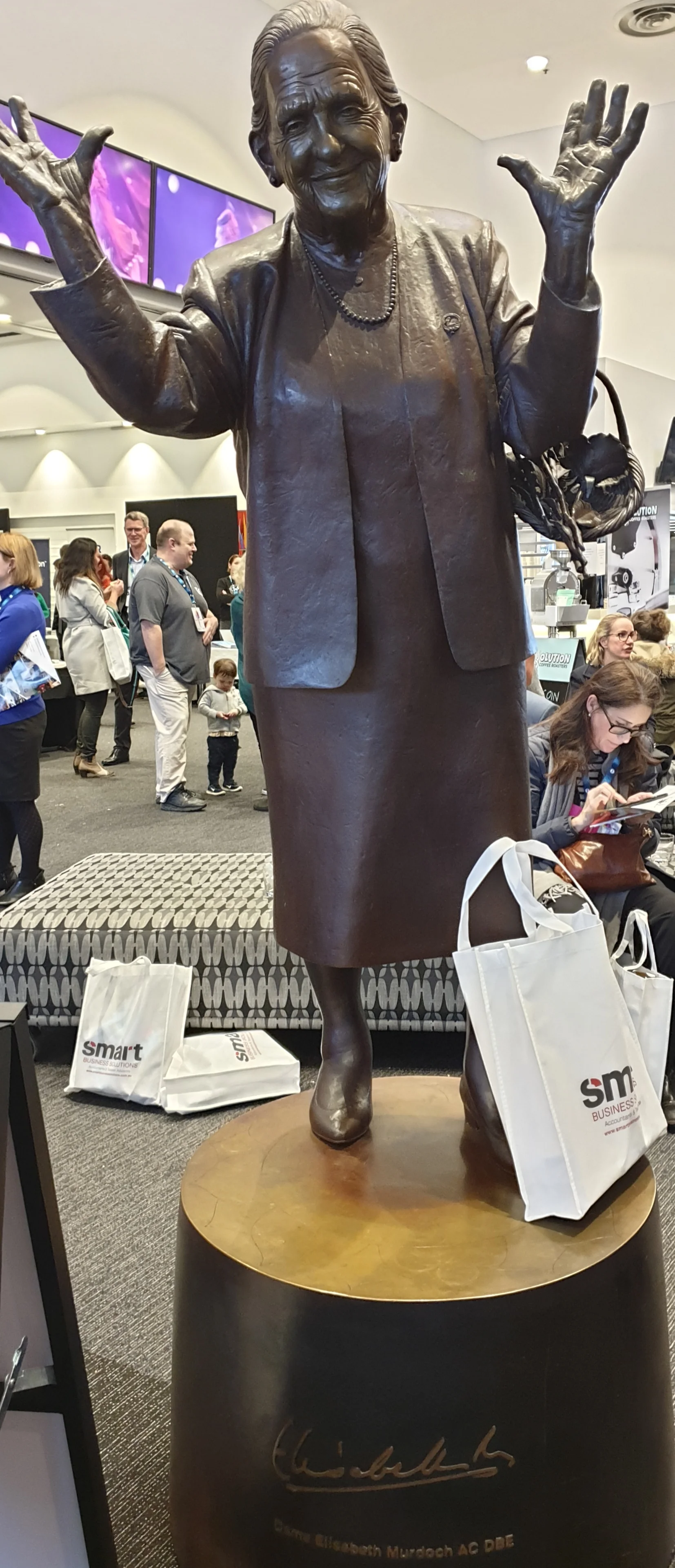A great statue of a great women … who no doubt contributed to the Frankston Art Centre where the BITE Business Conference was hosted, sponsored by Frankston City Council.