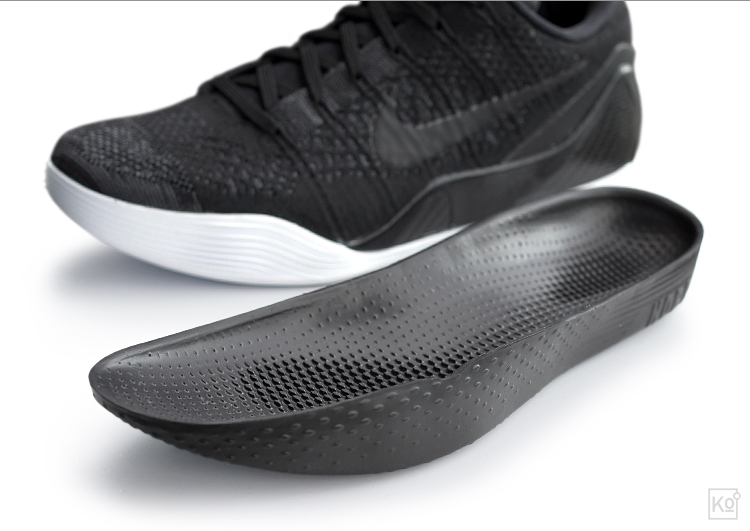 figure 5. Kobe’s signature shoe line has featured removable midsole construction since the VII, which was introduced in late 2011. There are pros and cons to this approach, but I’m a big fan because it enables a degree of court- and cushioning-feel that can’t be matched by more traditional midsole constructions. I can understand why some reviewers have said they would have loved a full-length or heel Zoom Air unit to augment the Lunarlon insert, but I’m partial to the purity of this foam-only approach. My favorite feature of the midsole is its textured surface, which gives my toes something to grab onto and helps keep my feet awake and active.