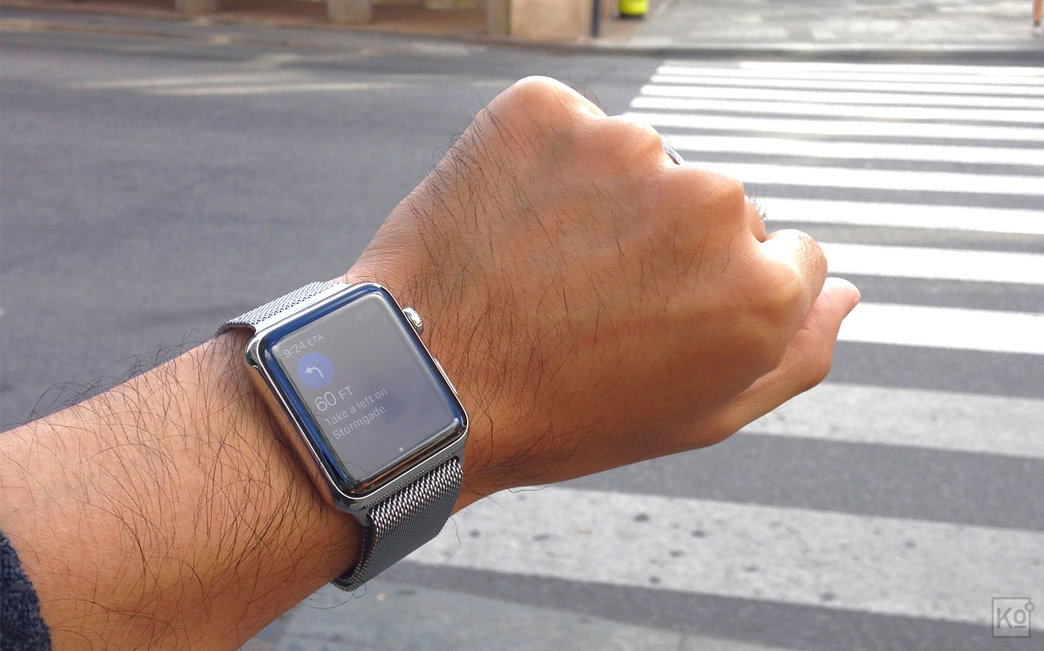 Although it’s only occasionally useful, the most magical feature of Apple Watch I’ve experienced thus far is its application of haptic feedback (i.e. buzzing on your wrist) to enable eyes-free navigation. This works whether you’re driving or walking, but is most effective when exploring a city on foot. I used it frequently while on a recent holiday in Copenhagen and it made me feel like I had some form of extrasensory perception; I was able to navigate streets I’d never encountered before without once looking down at my phone’s screen for directions. This is an experience that can only be delivered by way of a wearable computer, and it makes me hopeful for the future of Apple Watch as a platform that enables use cases wholly distinct from today’s smartphones.