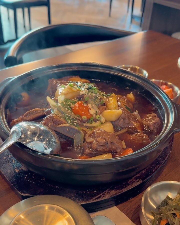 The galbi-jjim, aka braised short ribs, at @Hansik.PDX is pretty damn delicious.

It&rsquo;s listed on their menu under the &ldquo;Braised Stone Pot&rdquo; section, and they call it Braised Short Ribs. Interesting sidenote: the Korean label on the me
