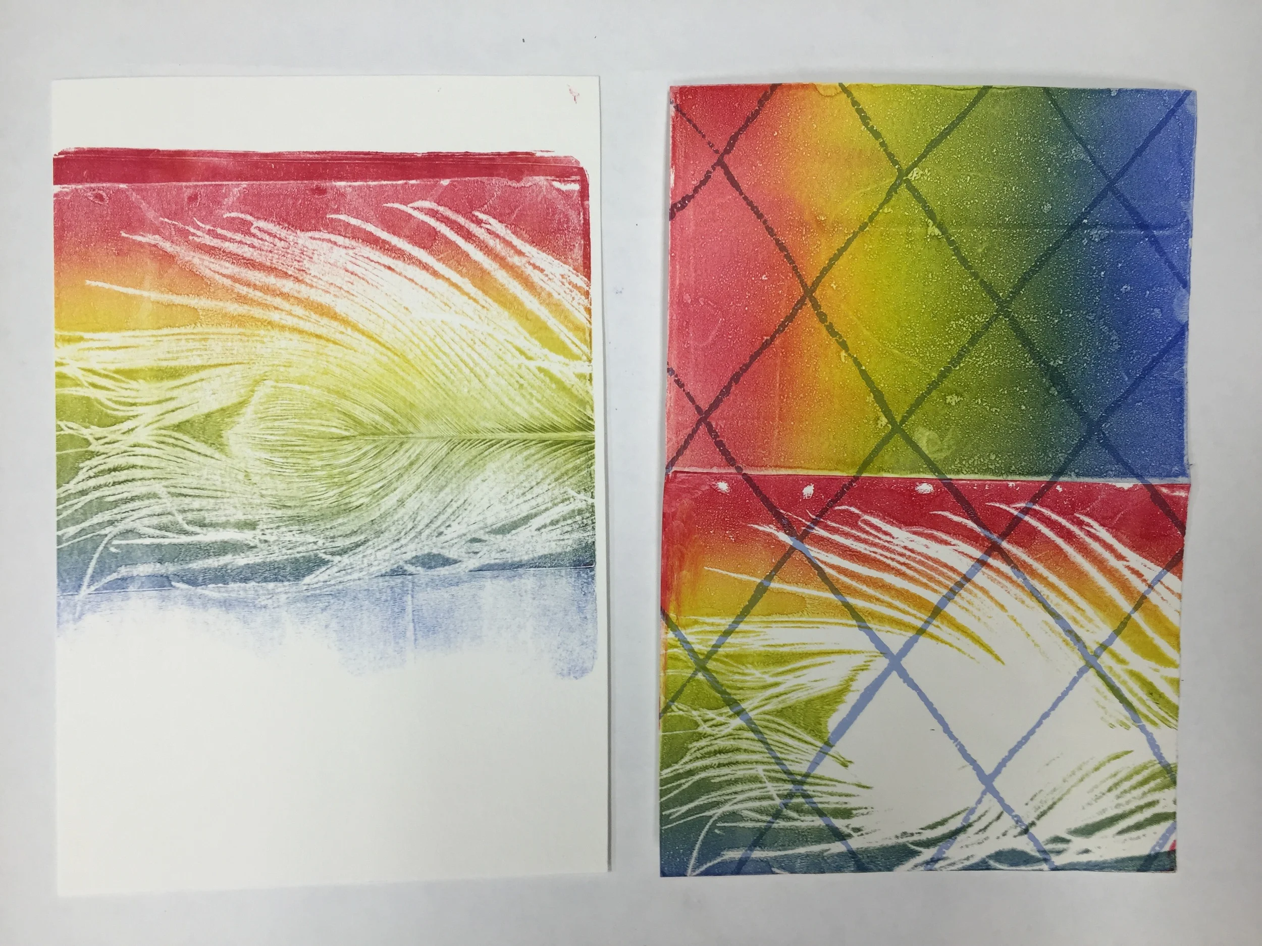 Hand printed greeting cards