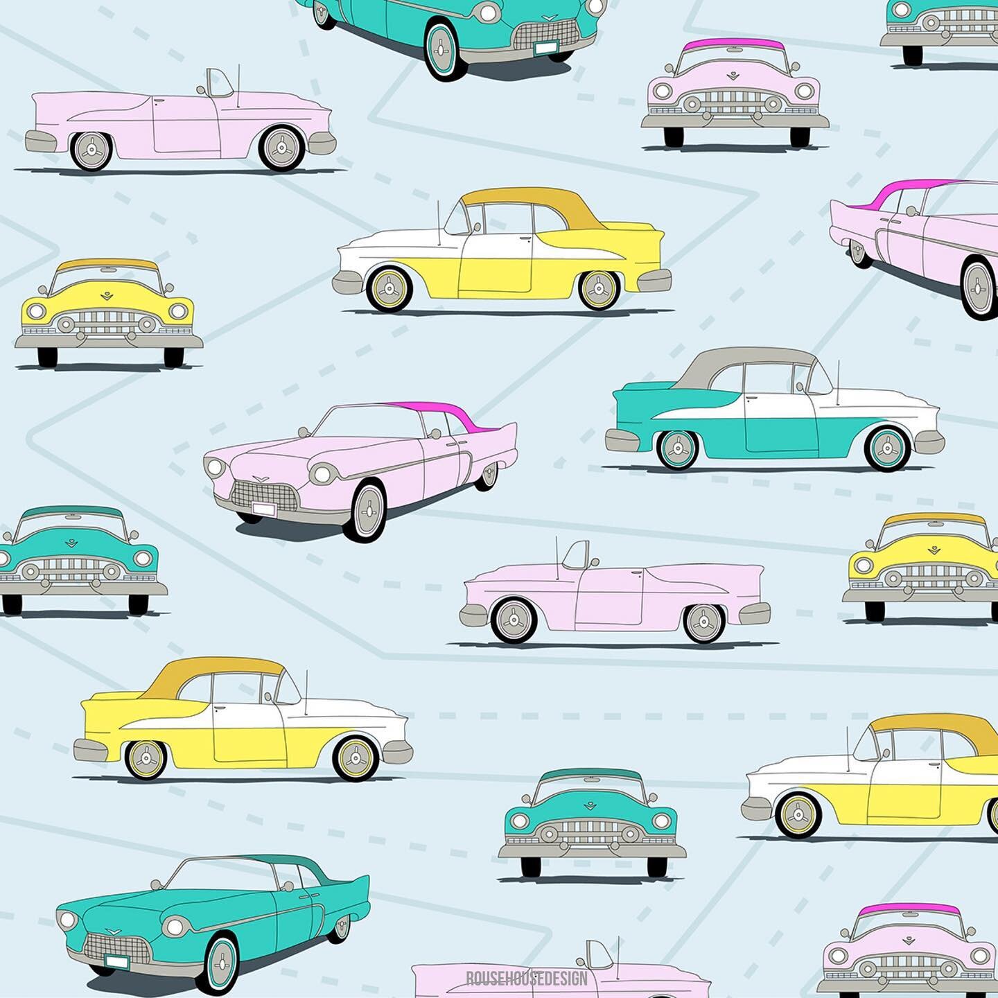 Cruising through February at top speed!!! which color Cadillac would you pick?? I&rsquo;d have to go with yellow. Another little tidbit from my deco drive collection in the works.