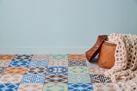 Patterned cement tile floors