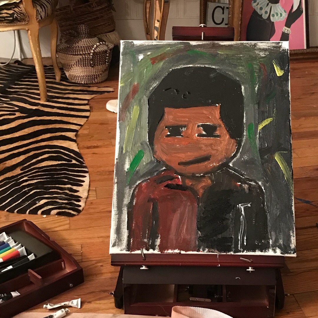 Completed work of his self portrait