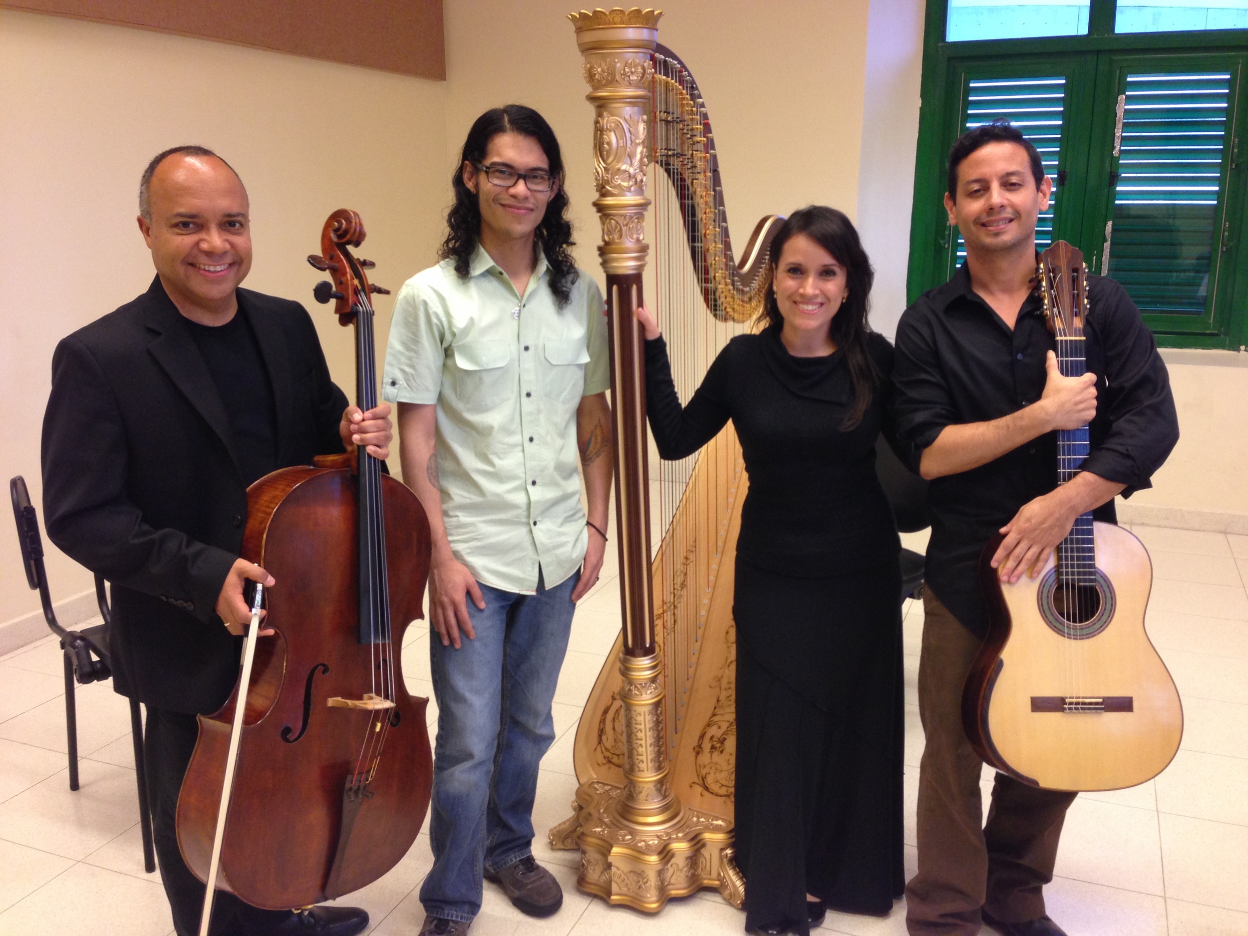 Junto a Luis Miguel Rojas, Iván Enrique Rodríguez y Ramsué López en la grabación de Exodo II.