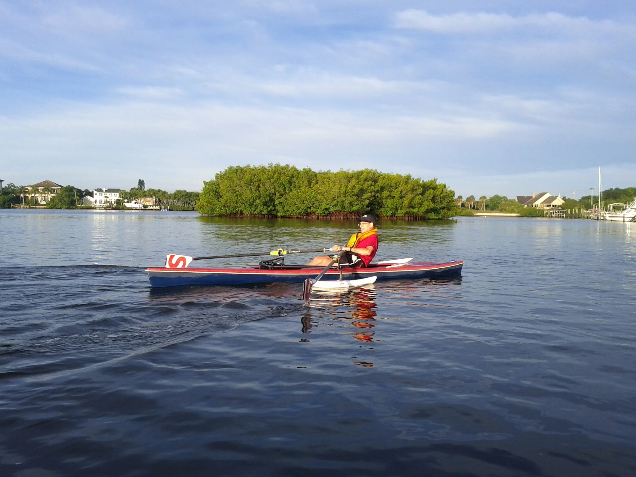 Jack Gerber rowing his adaptive single at the 2012 Sarasota 5000!