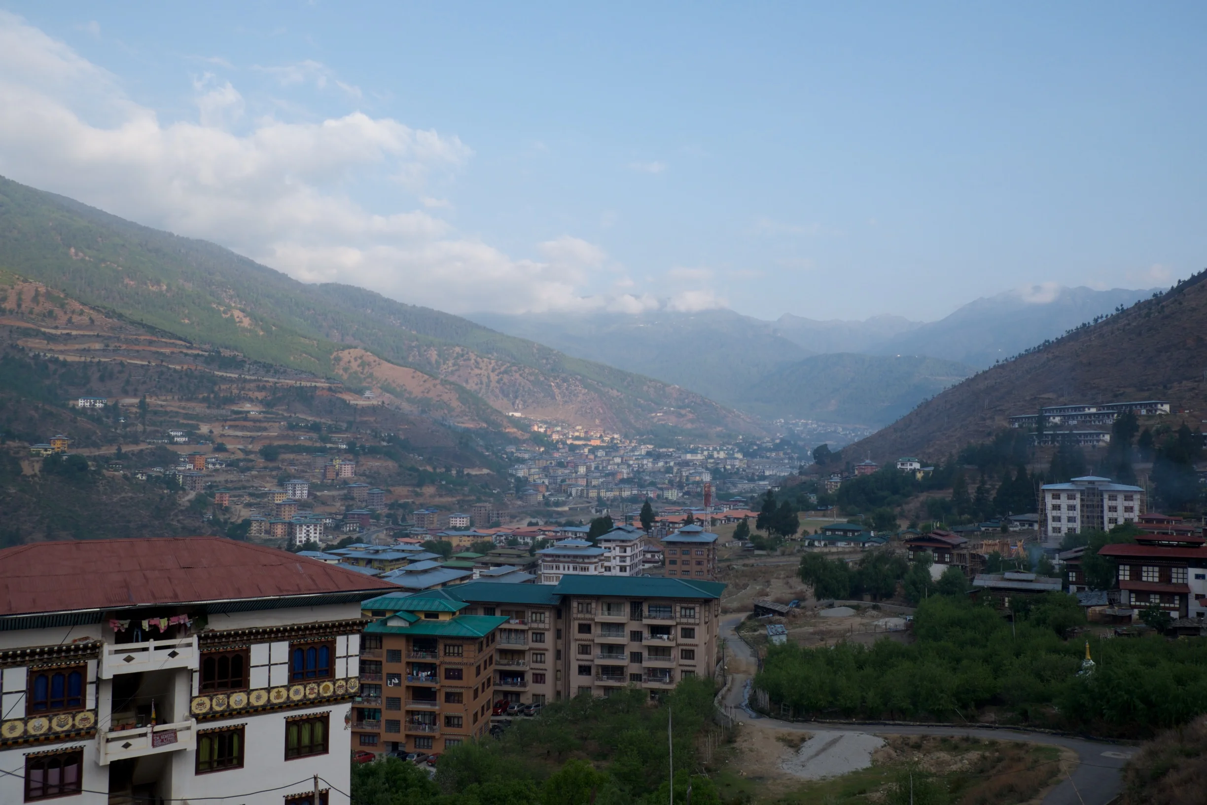 Thimpu Valley, capital of Bhutan.