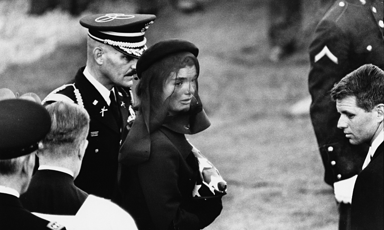 Jacqueline Kennedy at John F Kennedy’s funeral in Arlington, Virginia, 25 November 1963. Photograph: Elliott Erwitt/Magnum Photos