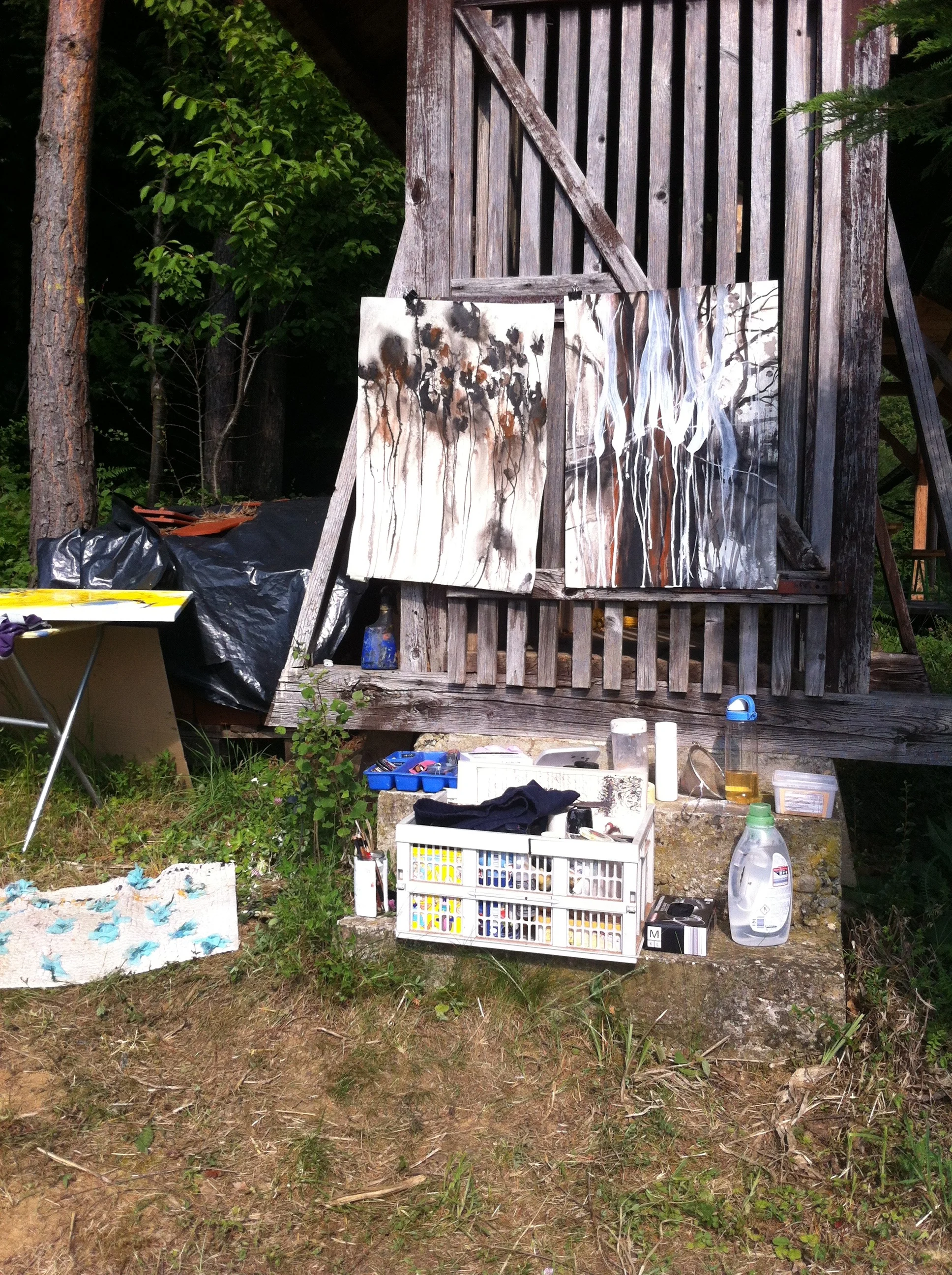 painting in the wood