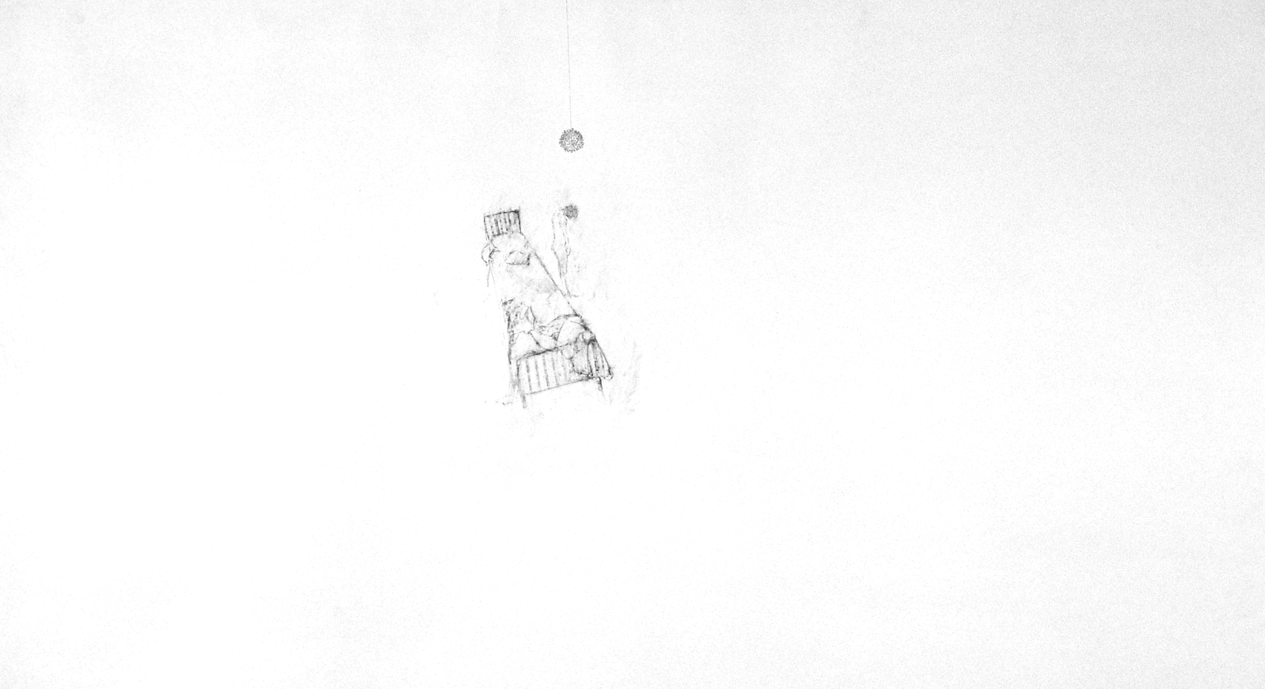   bed, boy and disco ball  | 2005 | 30" x 58" 
