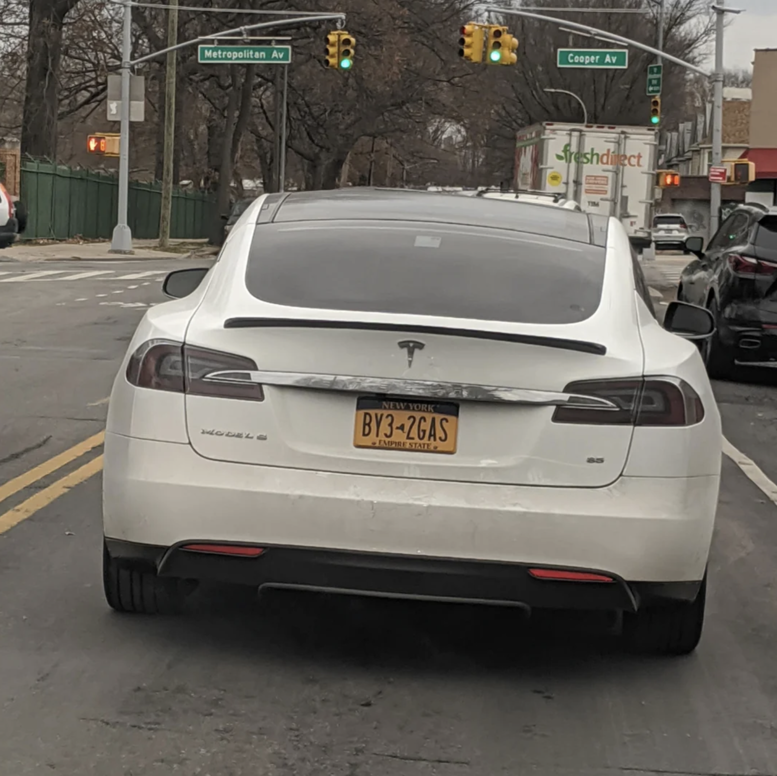Driving Behind A Tesla